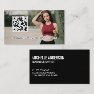 QR Code   Zakenvrouw Model Visitekaartje