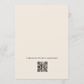 QR Code Ze Krijgt De Knoop Aangetrokken Bruidsfees Kaart (Achterkant)