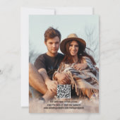 QR code Ze zei ja! Weddenschap Verloving 2 Foto Save The Date (Achterkant)