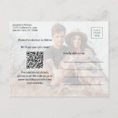 QR code Ze zei ja! Wedding Save the Date Photo Aankondigingskaart (Achterkant)