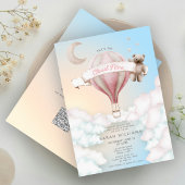 QR-code Ze zit op Cloud Nine Dreamy Baby shower Kaart