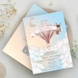 QR-code Ze zit op Cloud Nine Dreamy Baby shower Kaart