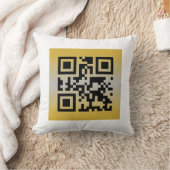 QR Code® Zegt: GELUKKIG TROUWFEest Kussen (Deken)