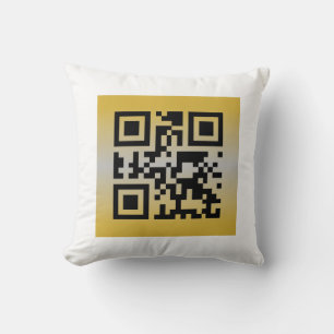 QR Code® Zegt: GELUKKIG TROUWFEest Kussen
