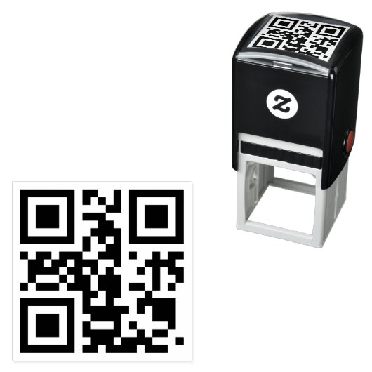 QR-code zelfinkende rubberen stempel (In situ)