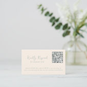 QR-code zomer kust strand website RSVP Informatiekaartje (Staand voorkant)