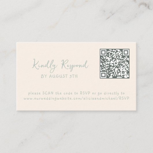 QR-code zomer kust strand website RSVP Informatiekaartje (Voorkant)