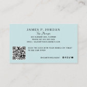 QR CODE zomervakantie reisagent templates Visitekaartje (Achterkant)