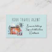 QR CODE zomervakantie reisagent templates Visitekaartje (Voorkant)