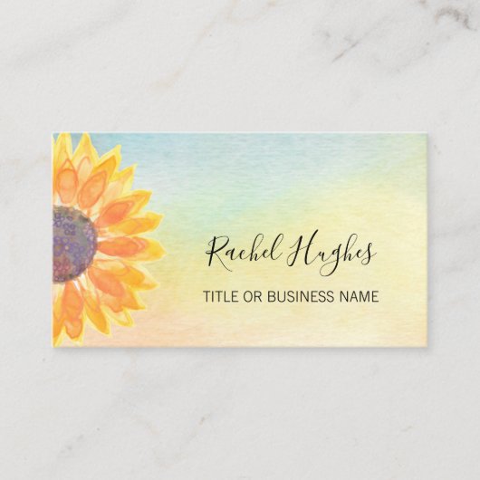 QR-code Zonnebloem Visitekaartje (Voorkant)