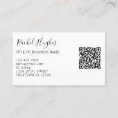 QR-code Zonnebloem Visitekaartje (Achterkant)