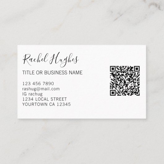 QR-code Zonnebloem Visitekaartje (Achterkant)