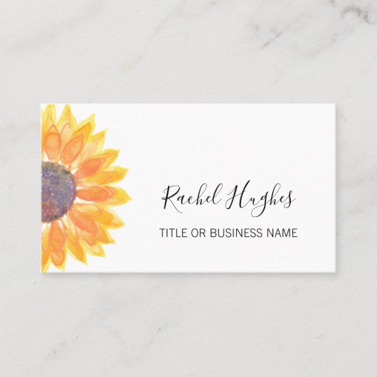 QR-code Zonnebloem Visitekaartje (Voorkant)