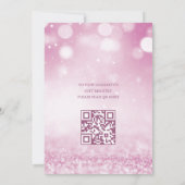 QR-code | Zwaan Prinses Roze | Meisje Baby shower Kaart (Achterkant)