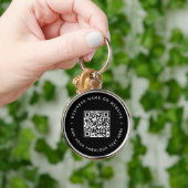 QR-code | Zwart Bedrijf Modern Kosteneffectief Sleutelhanger (Hand)