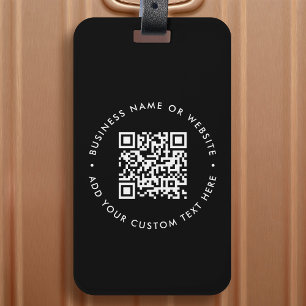 QR-code   Zwart bedrijf Website stijlvolle moderne Bagagelabel