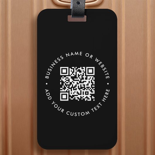 QR-code | Zwart bedrijf Website stijlvolle moderne Bagagelabel