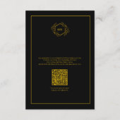 QR Code Zwart en Goud Behuizing Kaart Details (Achterkant)