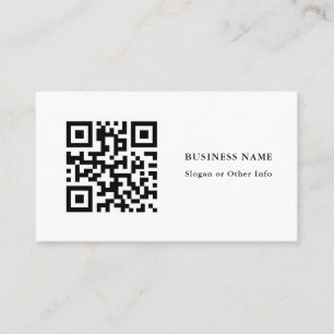 QR-code zwart en wit eenvoudig Visitekaartje