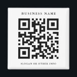 QR-code zwart en wit, eenvoudige zaken Magneet<br><div class="desc">Creëer uw eigen douane bedrijfsmagneet met Code QR. Klik op Verdere koppeling aanpassen om het lettertype,  de grootte en de kleur te wijzigen voor een geavanceerdere aanpassing van dit ontwerp.</div>
