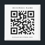 QR-code zwart en wit, eenvoudige zaken Magneet<br><div class="desc">Creëer uw eigen douane bedrijfsmagneet met Code QR. Klik op Verdere koppeling aanpassen om het lettertype,  de grootte en de kleur te wijzigen voor een geavanceerdere aanpassing van dit ontwerp.</div>