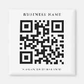 QR-code zwart en wit, eenvoudige zaken Magneet (Voorkant)