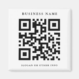 QR-code zwart en wit, eenvoudige zaken Magneet