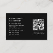 QR-code Zwart en Wit Visitekaartje (Achterkant)
