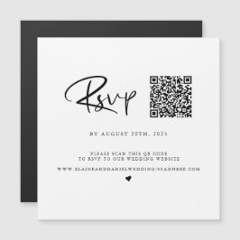 QR-code zwart en witte foto RSVP-kaart