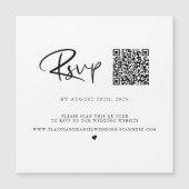QR-code zwart en witte foto RSVP-kaart (Voorkant)