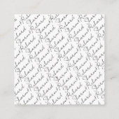 QR code zwart en witte kalligrafie RSVP foto Informatiekaartje (Achterkant)