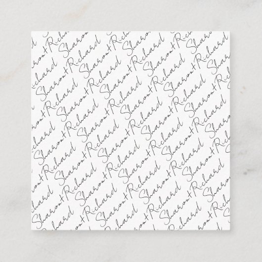 QR code zwart en witte kalligrafie RSVP foto Informatiekaartje (Achterkant)