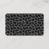 QR Code Zwart Leopard Print Visitekaartje (Achterkant)