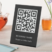 QR Code zwart Modern bedrijf Reclamebord Met Voetstuk (Insitu)