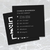 QR-code zwart Modern minimalistische sociale media Vierkante Visitekaartje