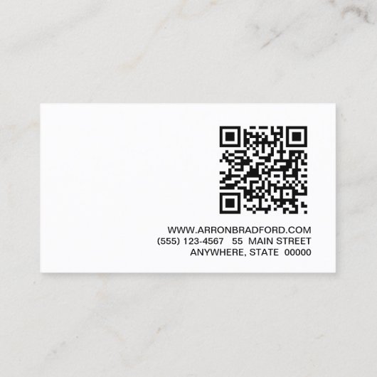 QR-code zwart Visitekaartje (Achterkant)