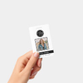 QR-code Zwart Wit Aangepast Logo Personeelsfoto ID Badge (Handheld)