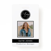 QR-code Zwart Wit Aangepaste Logo-medewerker Foto-