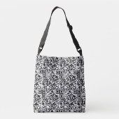  QR-code zwart/wit Abstract geek Crossbody Tas (Achterkant)