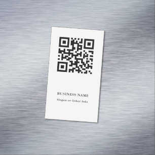 QR-code zwart/wit eenvoudig Magnetisch Visitekaartje