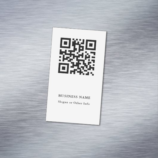 QR-code zwart/wit eenvoudig Magnetisch Visitekaartje (Voorbeeld)