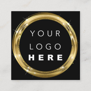 QR-code zwart wit goudbruin schoonheid Winkel glam Vierkante Visitekaartje