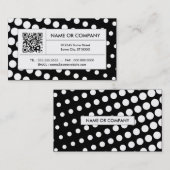 QR-code zwart-wit halftoon Visitekaartje (Voorkant / Achterkant)