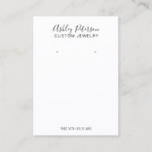 Qr-code zwart wit juwelen oorscherm visitekaartje (Voorkant)