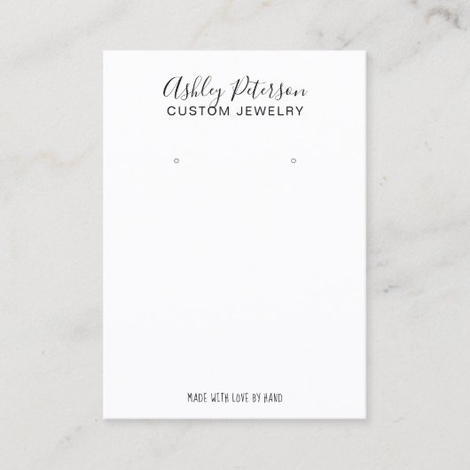 Qr-code zwart wit juwelen oorscherm visitekaartje (Voorkant)