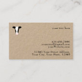 QR Code Zwart Wit Koe Boerderij Groen Kraft Visitekaartje (Achterkant)