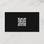 Qr-code zwart-wit moderne artiest visitekaartje (Achterkant)