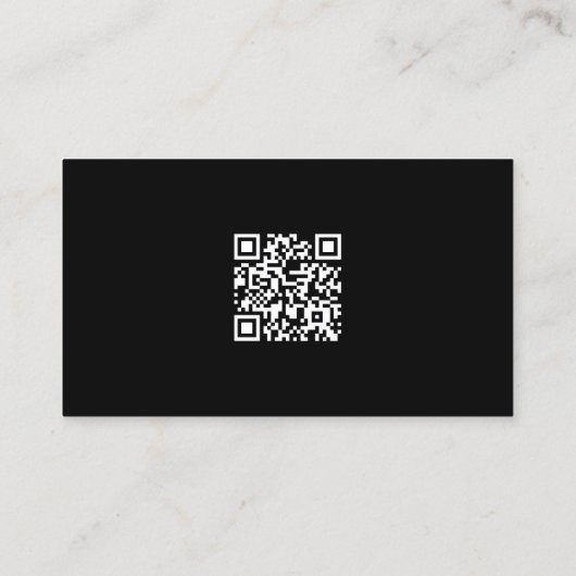 Qr-code zwart-wit moderne artiest visitekaartje (Achterkant)