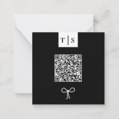 QR Code Zwart Wit Niets Fancy Gewoon Liefde Notitiekaartje (Voorkant)