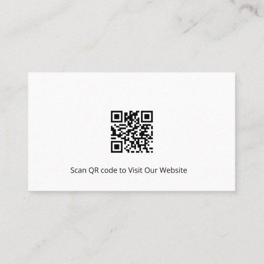 QR code Zwart Wit Schaar Haar Stylist Visitekaartje (Achterkant)